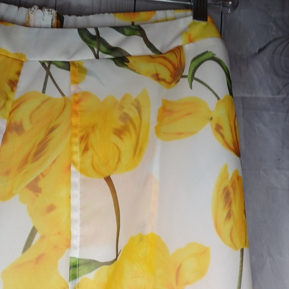 Fashion Nova She A Good One Floral Yellow and White Sheer Pants - Picture 7 of 16
